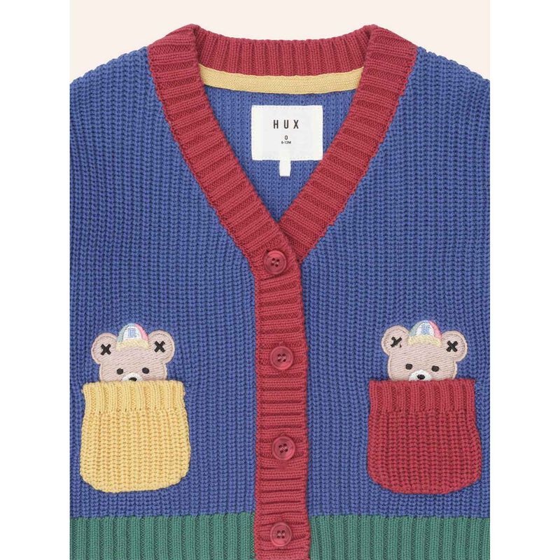 Huxbaby Colour Block Varsity Hux Cardi 3-5Y image number 2